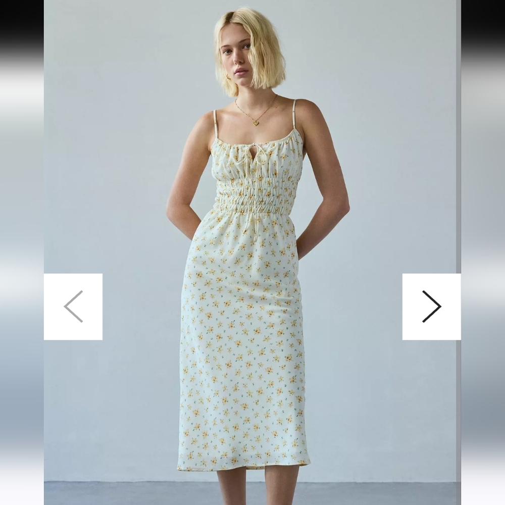 Urban Outfitter Floral White Dress SIZE small
